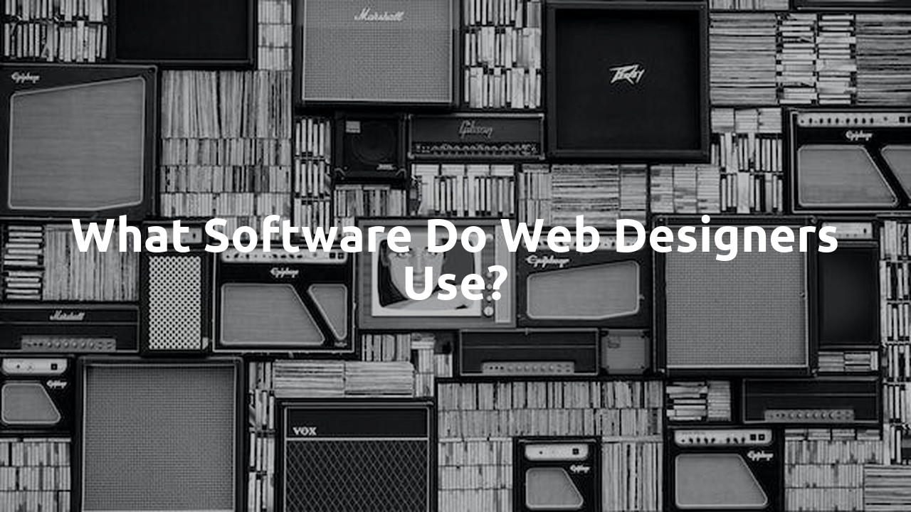 What software do web designers use?