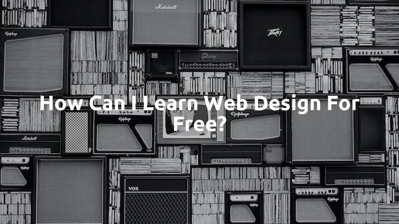 How can I learn web design for free?