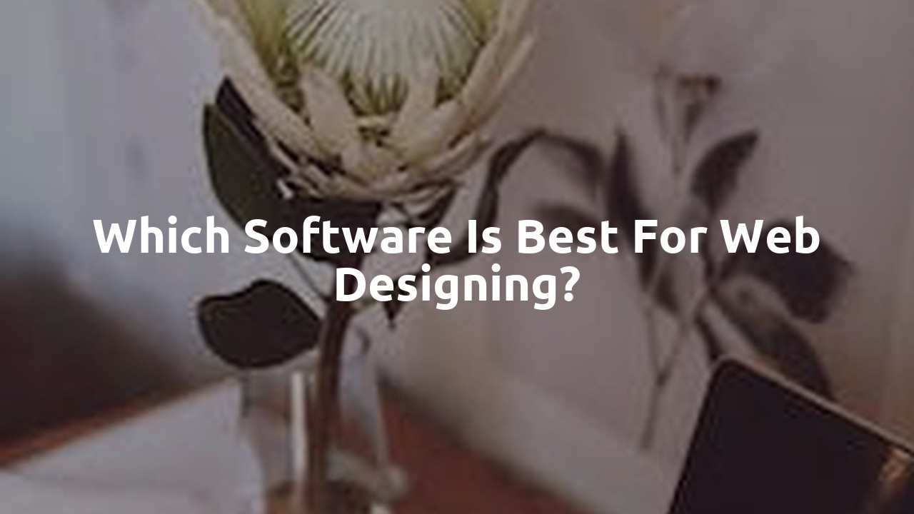Which software is best for web designing?
