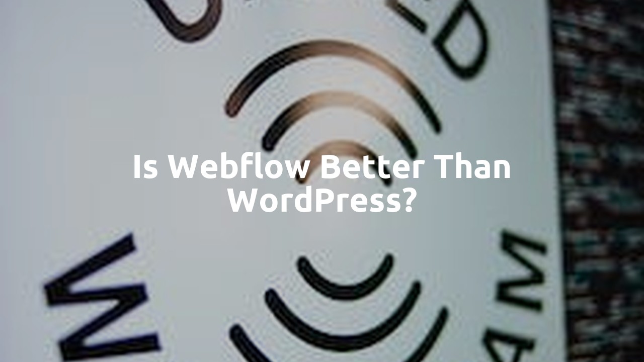 Is Webflow better than WordPress?
